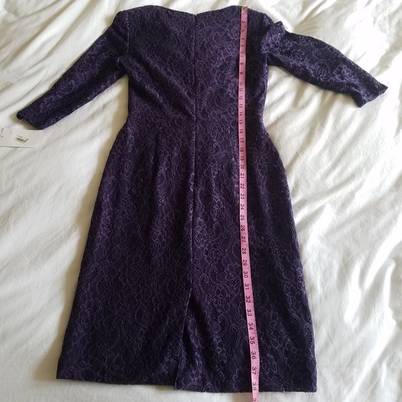 Tahari Purple Lace Dress - Picture 7 of 8